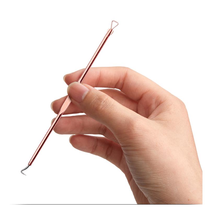 Wholesale 4 piece Rose gold color blackhead remover acne needle set tool kit Wholesale 4 piece Rose gold color blackhead remover acne needle set tool kit