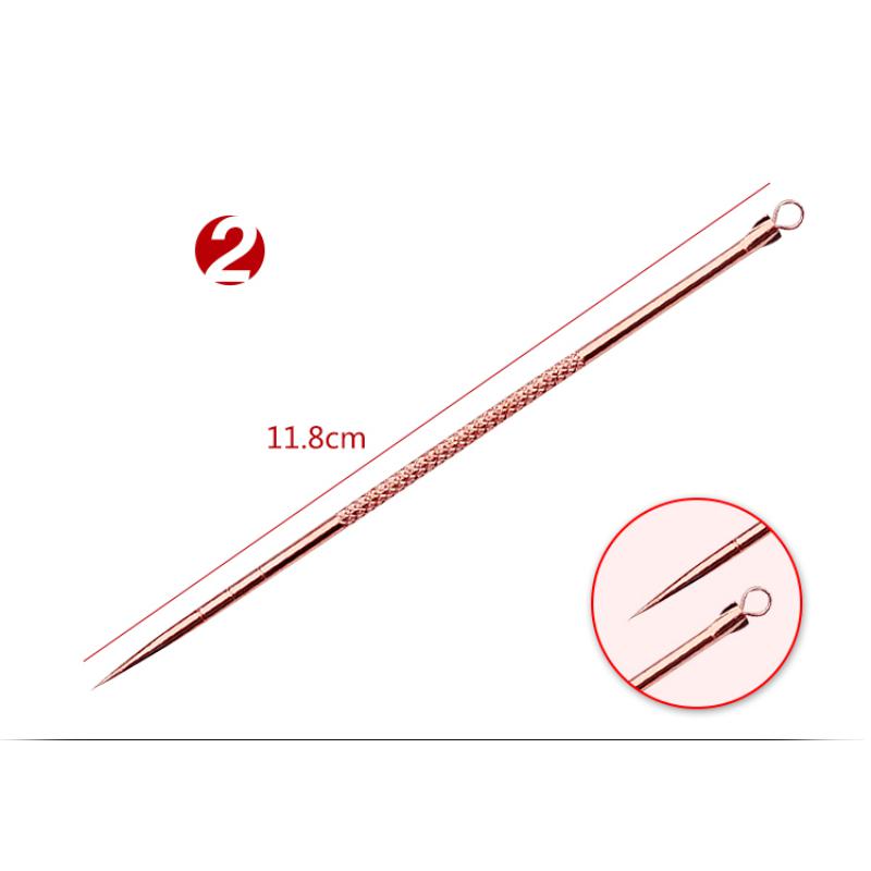 Wholesale 4 piece Rose gold color blackhead remover acne needle set tool kit Wholesale 4 piece Rose gold color blackhead remover acne needle set tool kit