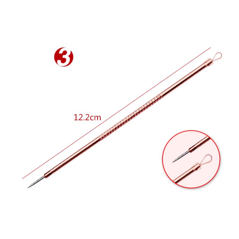 Wholesale 4 piece Rose gold color blackhead remover acne needle set tool kit Wholesale 4 piece Rose gold color blackhead remover acne needle set tool kit