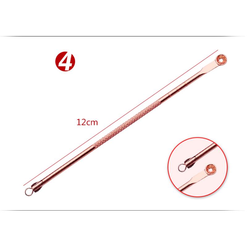Wholesale 4 piece Rose gold color blackhead remover acne needle set tool kit Wholesale 4 piece Rose gold color blackhead remover acne needle set tool kit