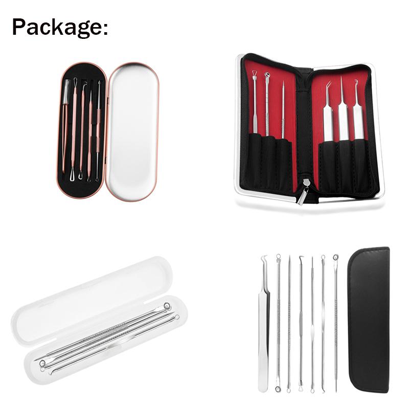 Blackhead Extractor Tool Kit Blemish Remover Acne Facial Beauty 7pcs Comedone Pimple Needle Rainbow Color