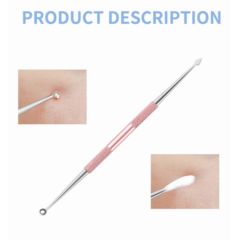 5pcs/set Stainless Steel Blackhead Extractor Set Acne Needle Tweezer Pimple Removal Tools