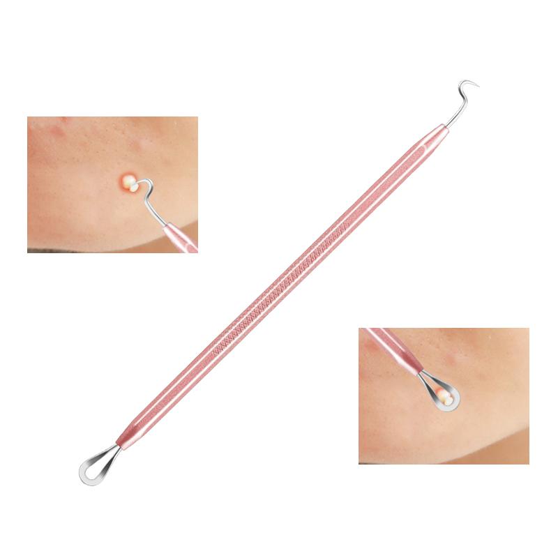 5pcs/set Stainless Steel Blackhead Extractor Set Acne Needle Tweezer Pimple Removal Tools