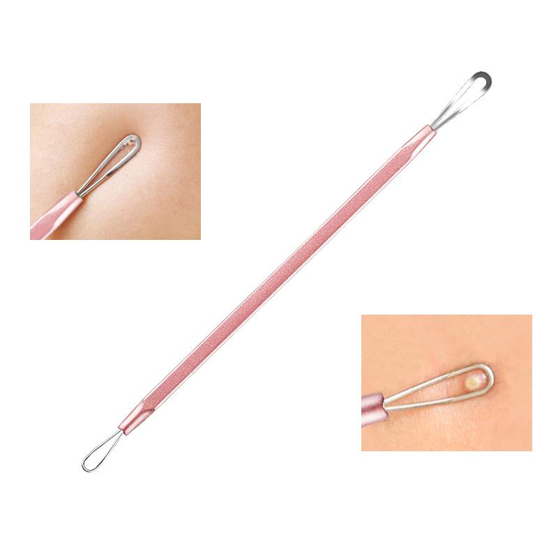 5pcs/set Stainless Steel Blackhead Extractor Set Acne Needle Tweezer Pimple Removal Tools