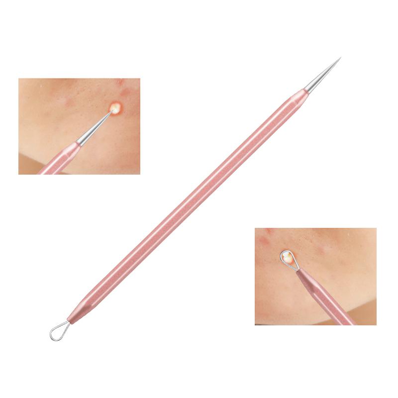 5pcs/set Stainless Steel Blackhead Extractor Set Acne Needle Tweezer Pimple Removal Tools