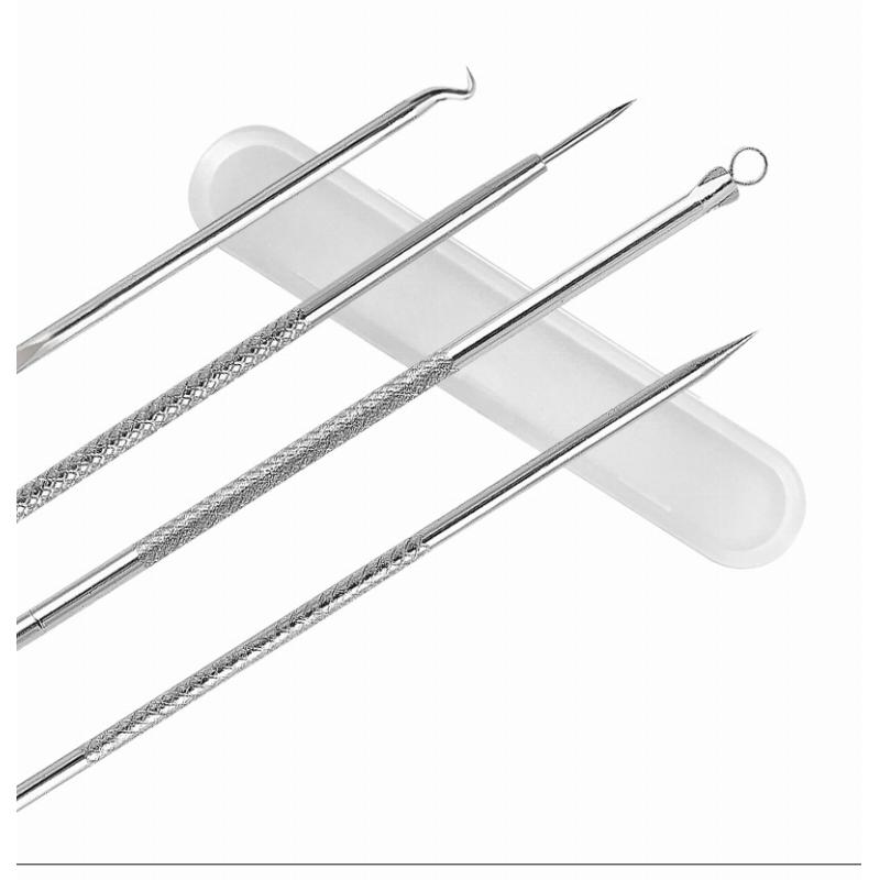 Plating Comedone Extractor Pimple Pin Tool Blackhead Acne Removal Needles Black Spots Pore Cleaner