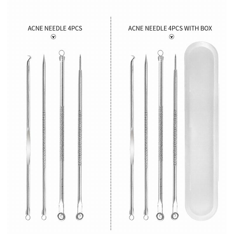 Plating Comedone Extractor Pimple Pin Tool Blackhead Acne Removal Needles Black Spots Pore Cleaner