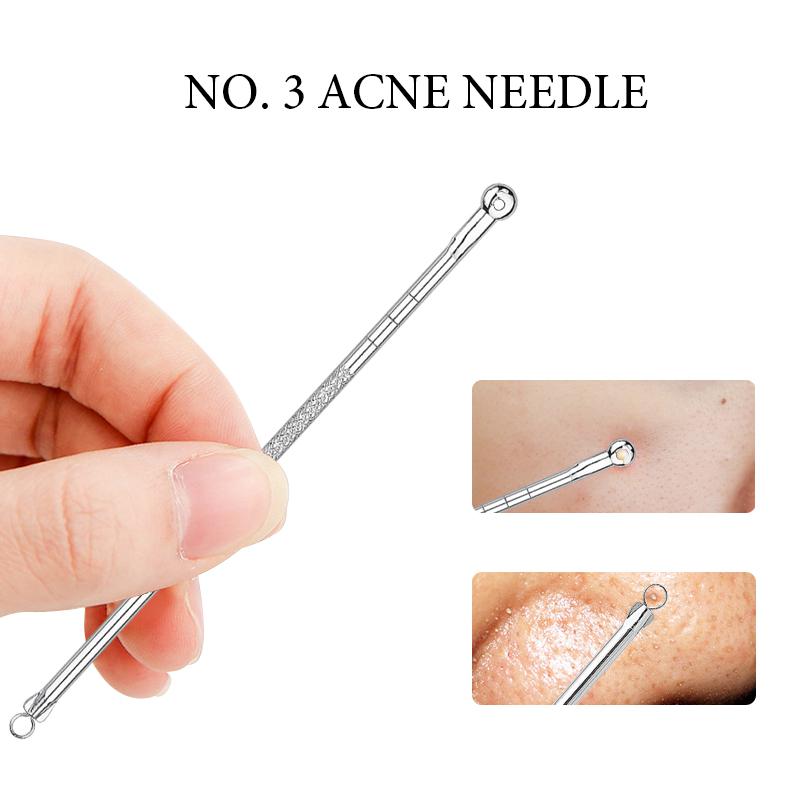 Wholesale 7 piece blackhead remover acne needle set tool kit