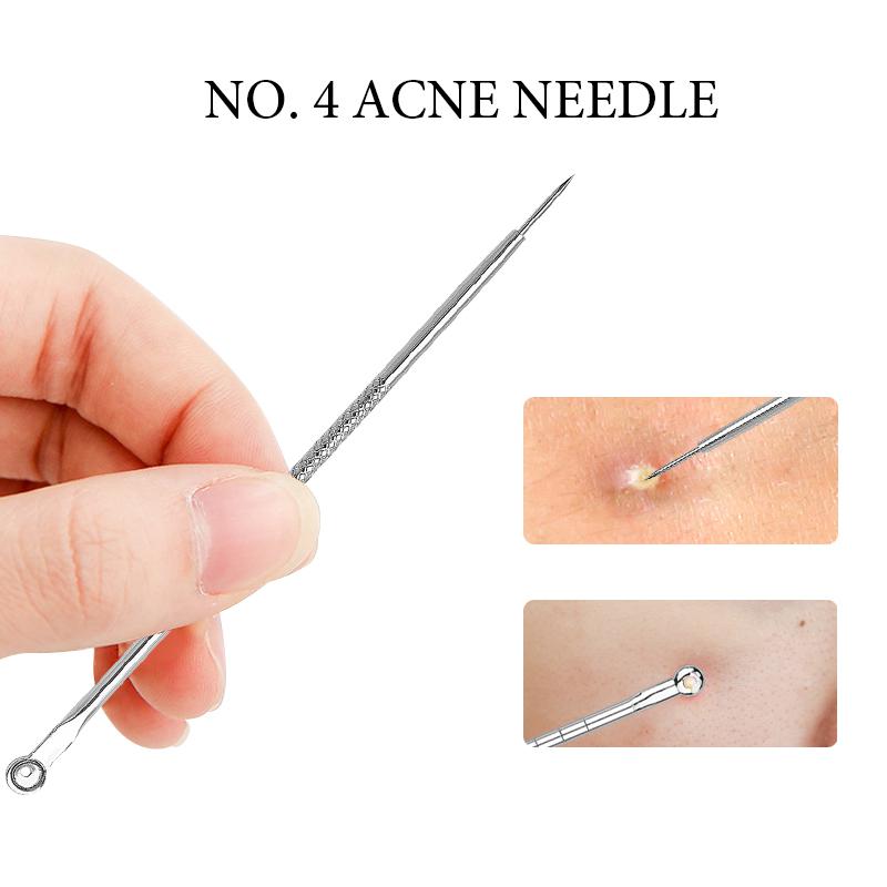 Wholesale 7 piece blackhead remover acne needle set tool kit